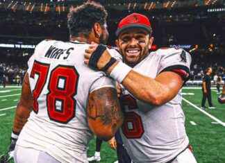 Los Bucs logran su objetivo de asegurar a su núcleo con el contrato de Tristan Wirfs. news-01082024-223328