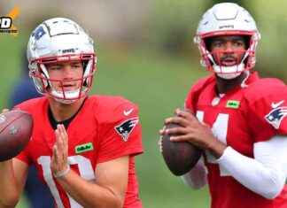 Drake Maye tiene dificultades en el campamento de los Patriots | The Herd news-01082024-223932