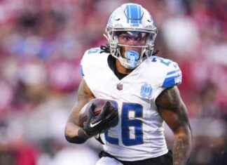 Lesiones de Jahmyr Gibbs: Rumores sobre la lesión de isquiotibiales en los Lions. news-13082024-071959