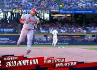 Pedro Pagés de los Cardinals conecta su segundo jonrón del día contra los Brewers news-02092024-231017