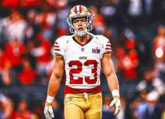 Christian McCaffrey, corredor de los 49ers, inactivo contra los Jets debido a una lesión en la pantorrilla. news-10092024-060837