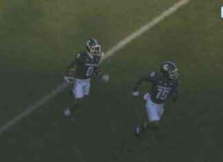 Intercepción de Charles Brantley desde la ZONA DE ANOTACIÓN para darle a Michigan State una ventaja de 27-0 sobre Prairie View A&M news-15092024-005712