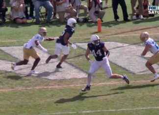 Penn State’s Drew Allar conecta con Tyler Warren para un touchdown de cinco yardas vs. UCLA news-05102024-211024