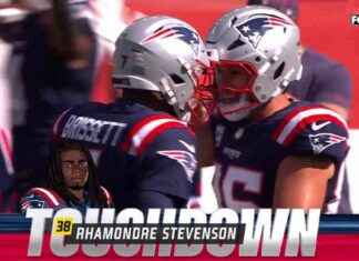 Rhamondre Stevenson anota un touchdown de 33 yardas para darle a los Patriots una ventaja temprana sobre los Dolphins news-06102024-211648