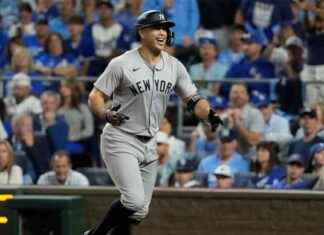 Giancarlo Stanton y los Yankees elogiados por los fanáticos de la MLB tras la victoria en el Juego 3 de la ALDS vs. los Royals. news-10102024-061126
