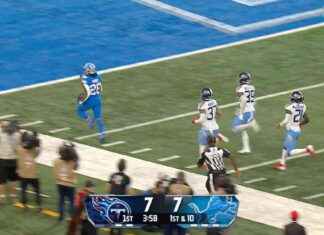 Increíble jugada de Jahmyr Gibbs para anotar un TD de 70 yardas y darle la ventaja a los Lions sobre los Titans | Resumen de la NFL news-27102024-214529