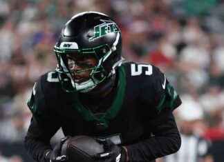 Video: Garrett Wilson de los Jets sorprende a los fans de la NFL con un TD de una mano con el logo de Jordan vs. Texans news-01112024-060352