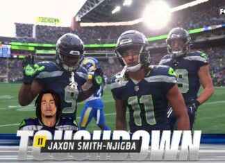 Jaxon Smith-Njigba atrapa touchdown de 24 yardas al finalizar el primer tiempo para ampliar la ventaja de los Seahawks sobre los Rams news-04112024-020636