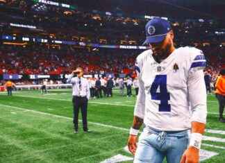 Dak Prescott, mariscal de campo de los Cowboys, se perderá varios juegos por lesión en el tendón de la corva. news-04112024-230113