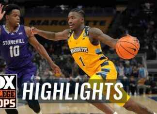 Destaques: Stonehill Skyhawks vs. Marquette Golden Eagles | FOX College Hoops news-28112024-174945